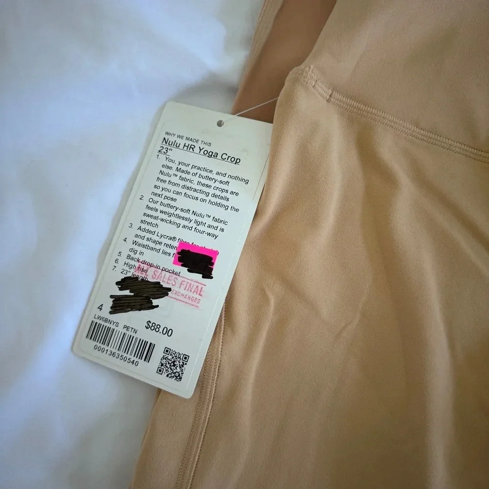 🆕🧡 Lululemon Nulu High-Rise Yoga Crop 23” - Pecan Tan